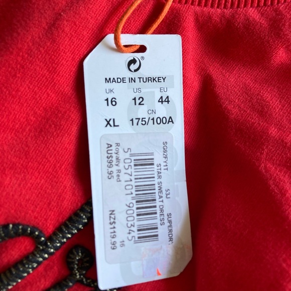 Super dry star sweat dress - Size US 12 - Picture 2 of 5